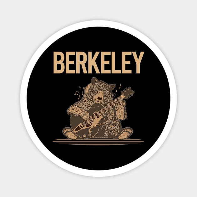 Brown Bear Guitar Berkeley Magnet by rosenbaumquinton52